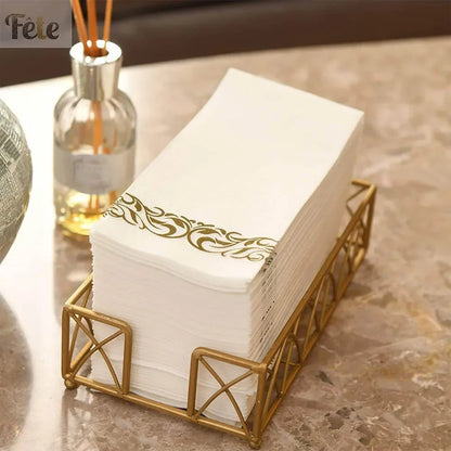 Elegant Disposable Gold Foil Napkins