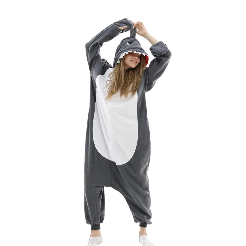 Grey Shark Kigurumi Pajamas