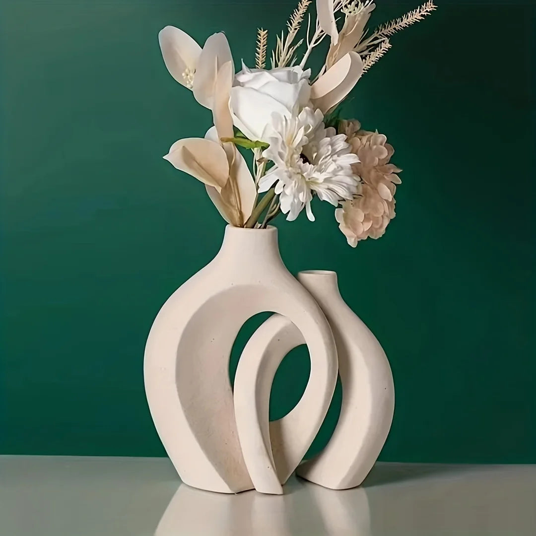 Modern Ceramic Vase Set - Nordic Boho Style