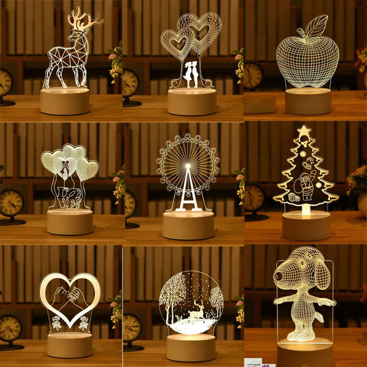 LED 3D Acrylic USB Night Light