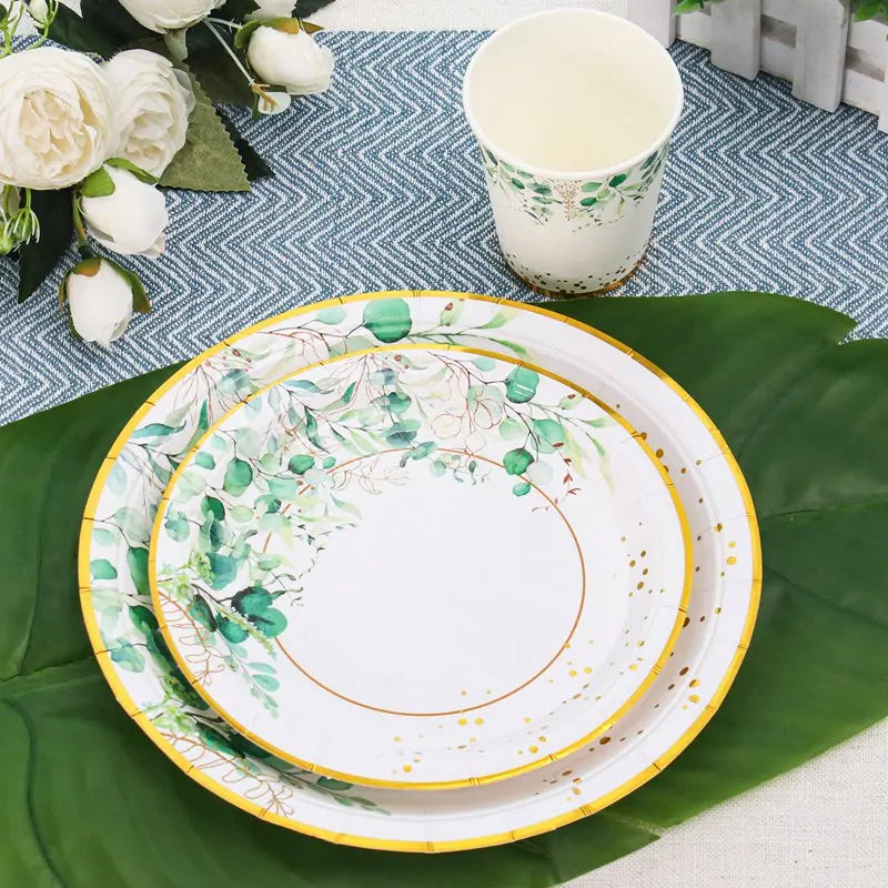 Tropic Greenery Party Paper Plates