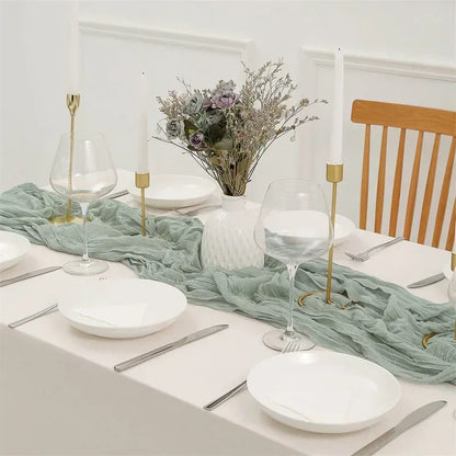 Rustic Cotton Cheesecloth Table Runner