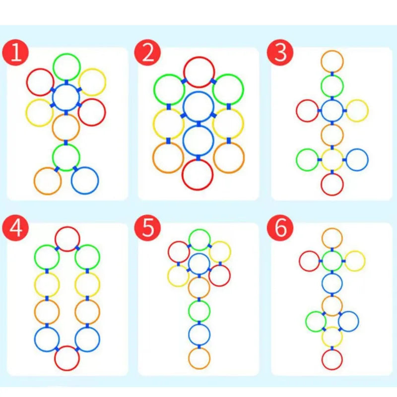 Kids Lattice Jump Ring Set Game