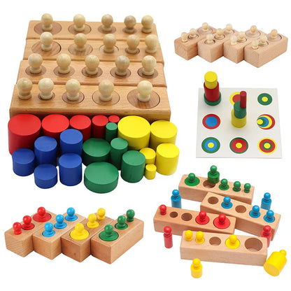 Montessori Cylinder Socket Puzzles