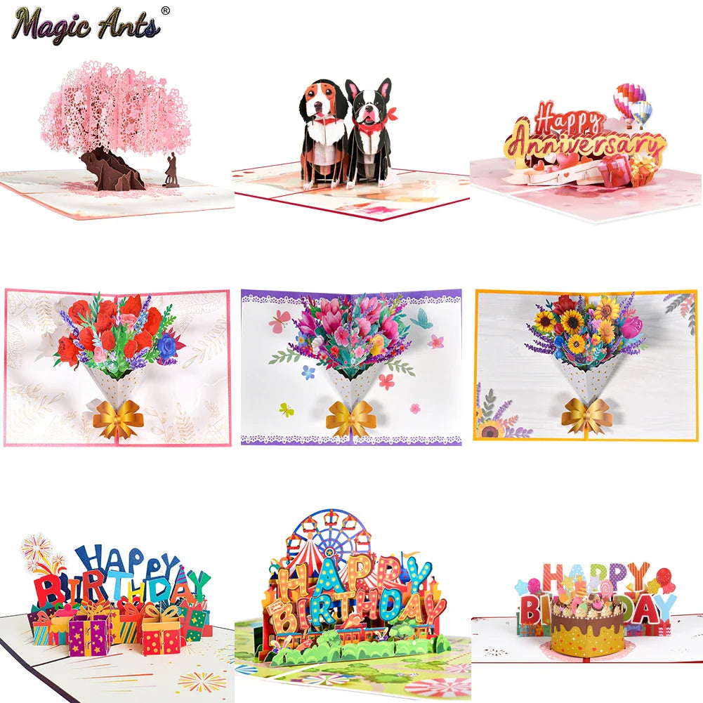 3D Flower Pop-Up Cards