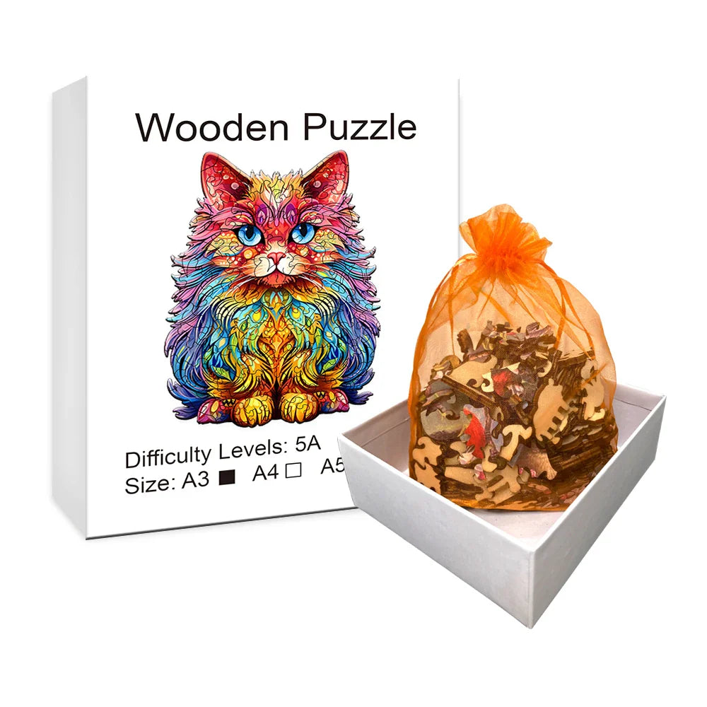 Advanced Persian Cat Wooden Puzzle