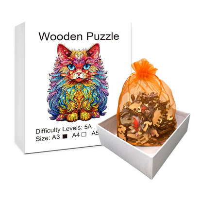 Advanced Persian Cat Wooden Puzzle