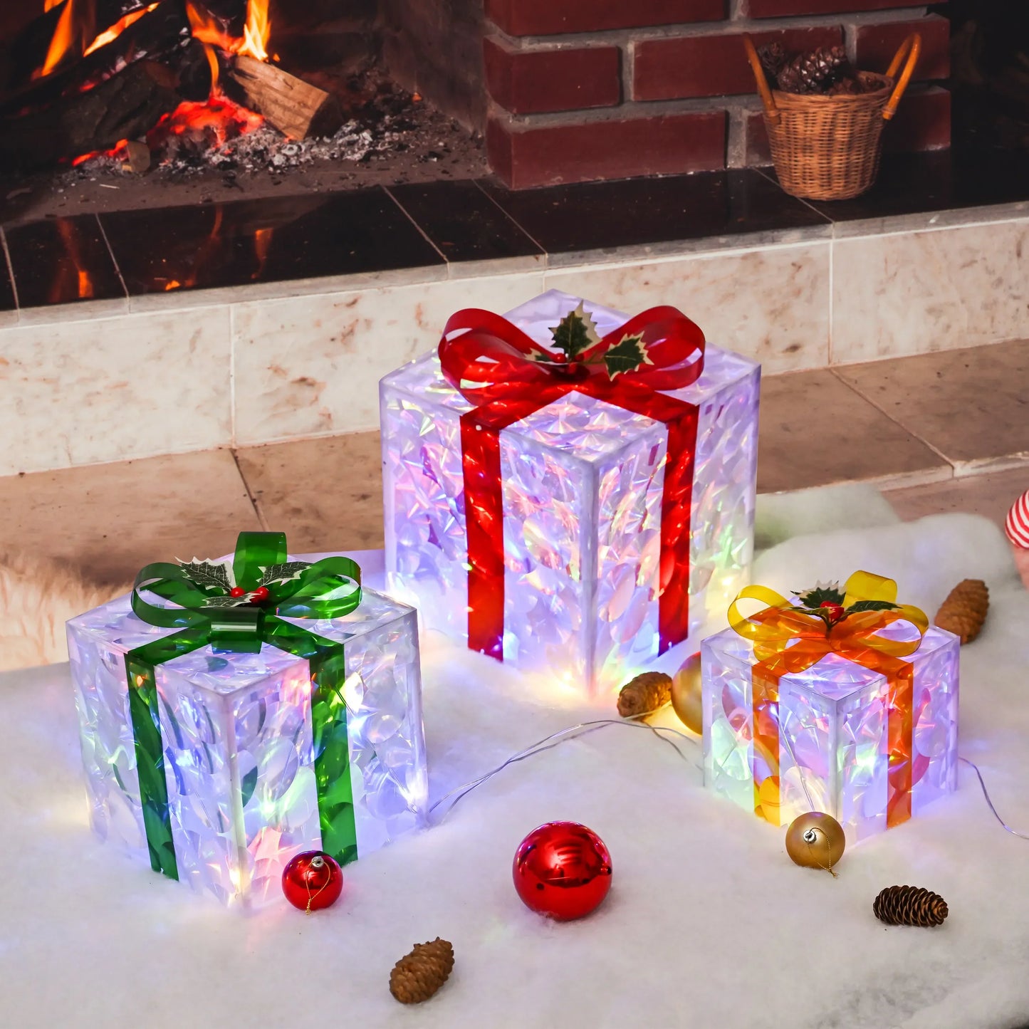 LED Lighted Gift Boxes Set