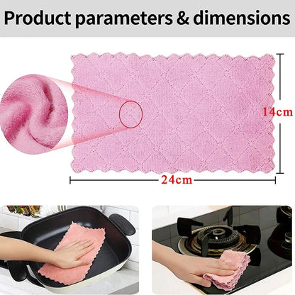 Microfiber Kitchen Cleaning Towels - Absorbent & Non-Stick