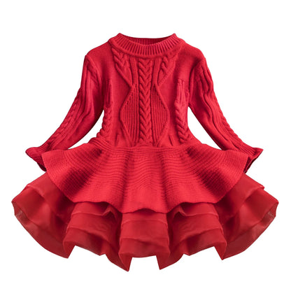 Girls Reindeer Christmas Dress