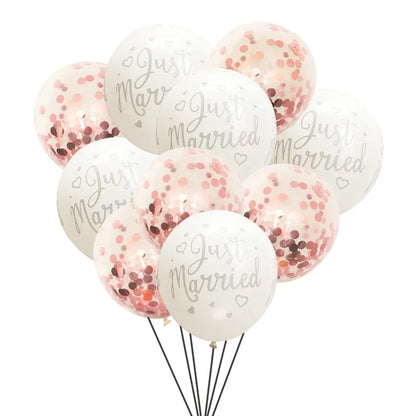 Just Married Confetti Balloon Set