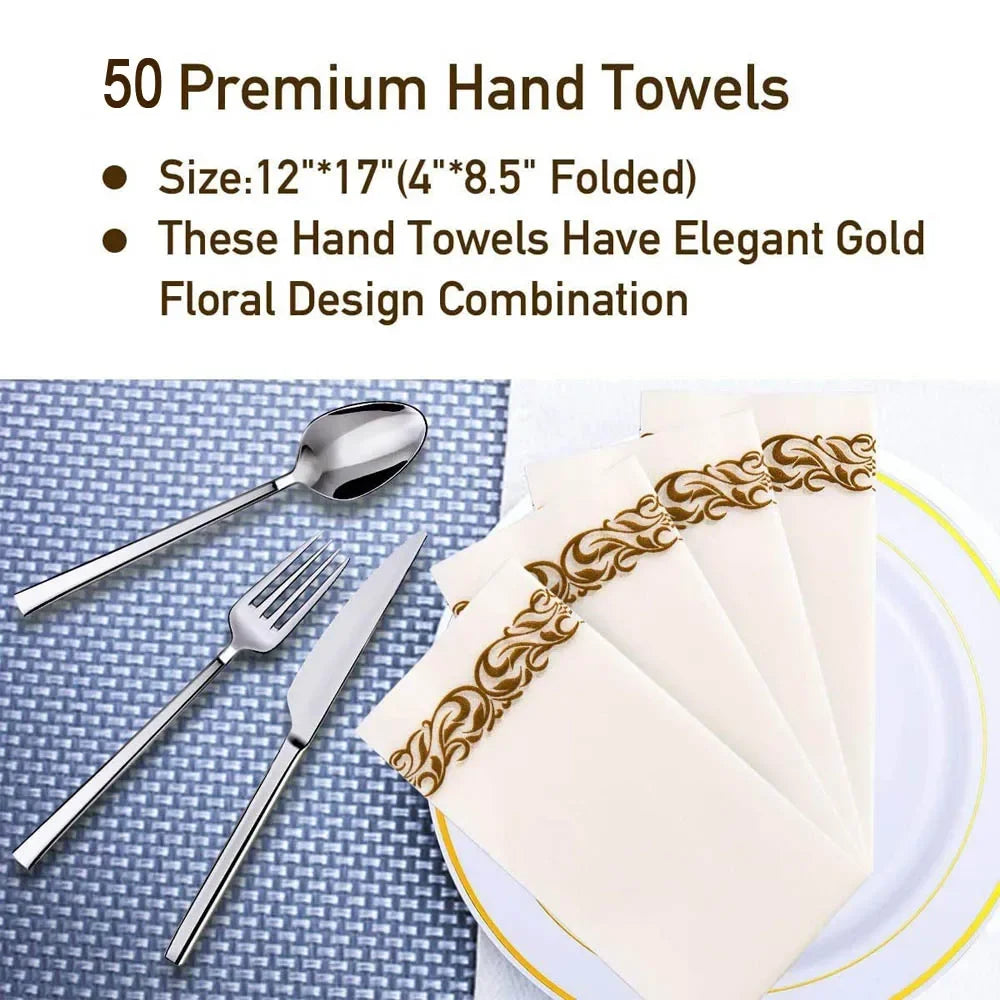 Elegant Disposable Gold Foil Napkins