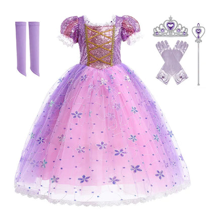 Girls Princess Cosplay Halloween Ball Dresses