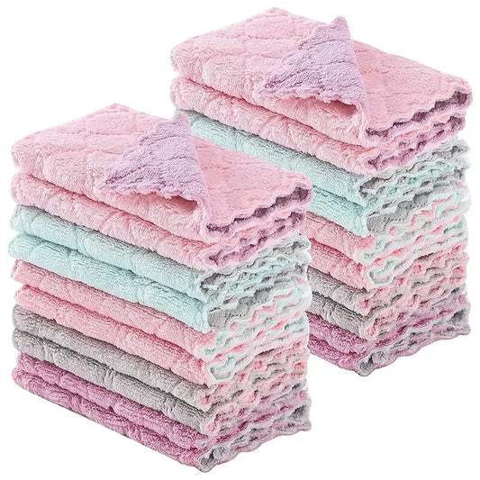 Microfiber Kitchen Cleaning Towels - Absorbent & Non-Stick