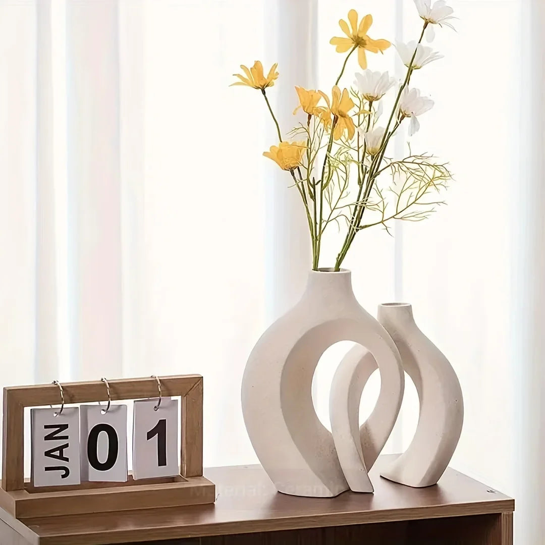 Modern Ceramic Vase Set - Nordic Boho Style