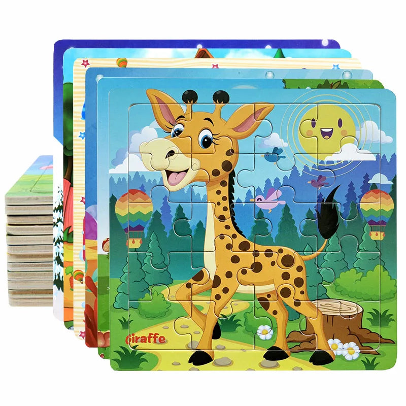 Educational Cartoon Animal Puzzle