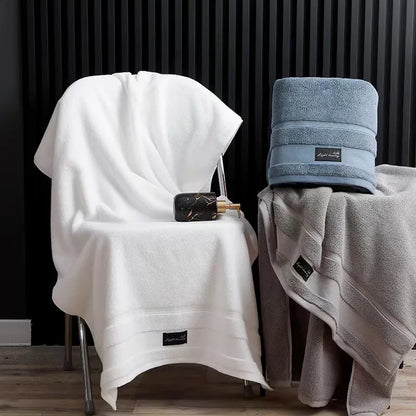 Luxury White Cotton Towel Set