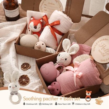 Baby Towel Newborn Bath Toy Gift Set