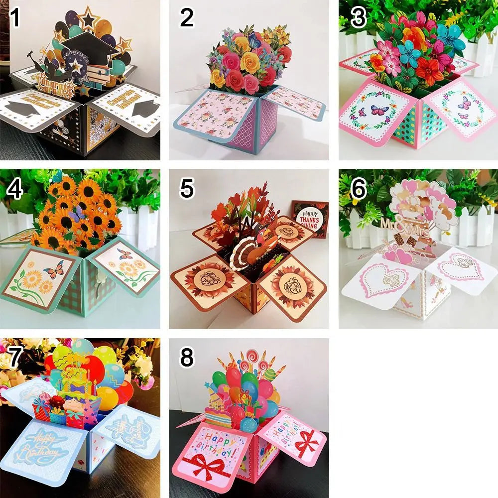 3D Flower Bouquet Pop-Up Card