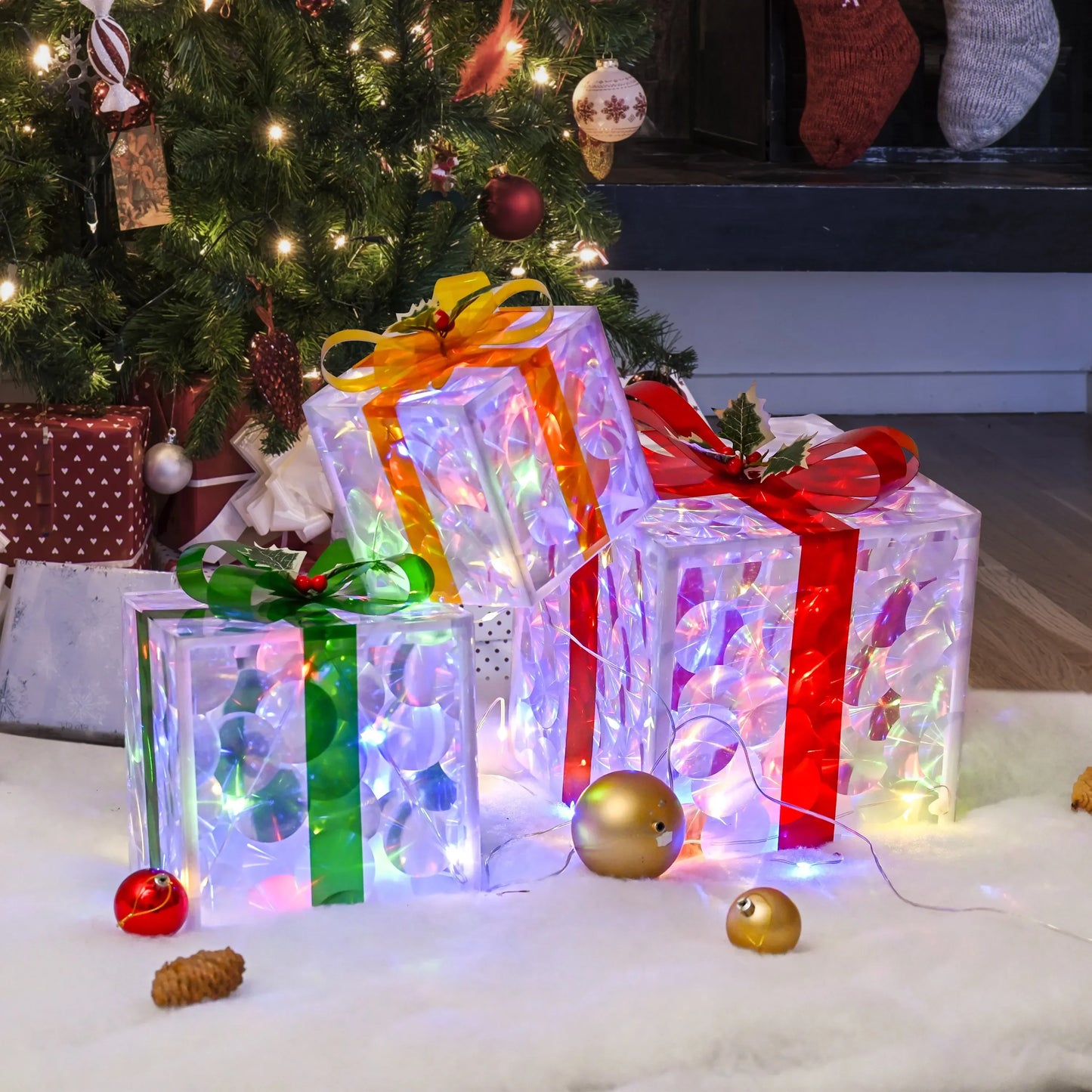 LED Lighted Gift Boxes Set