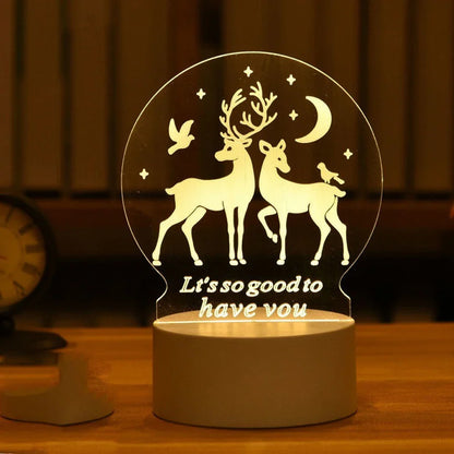 LED 3D Acrylic USB Night Light