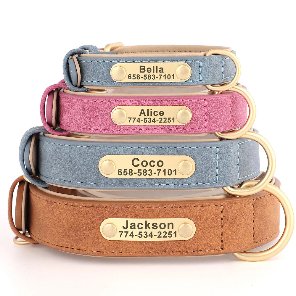 Custom Engraved Dog Collar - Personalized ID Tag Nameplate