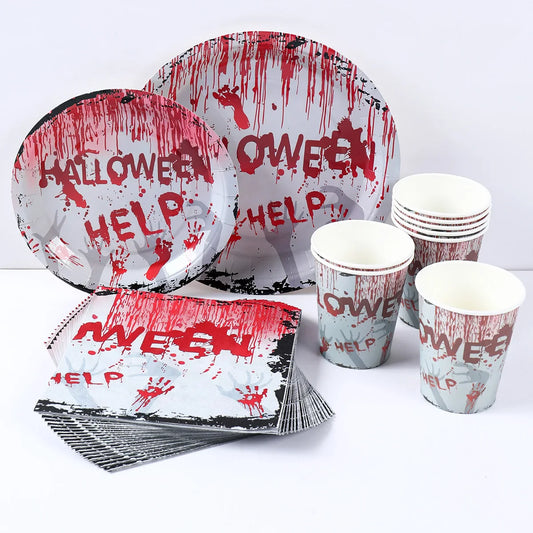 Halloween Blood Hand Party Tableware