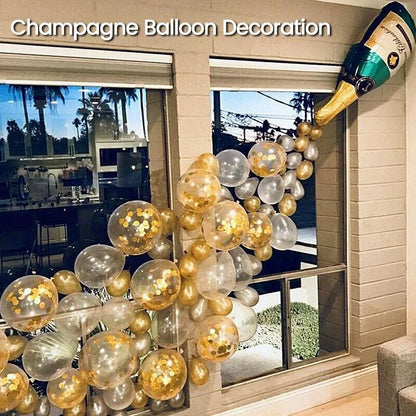 Gold Confetti Balloon Party Decor Set