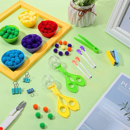 Colorful Plush Ball Sorting Toy