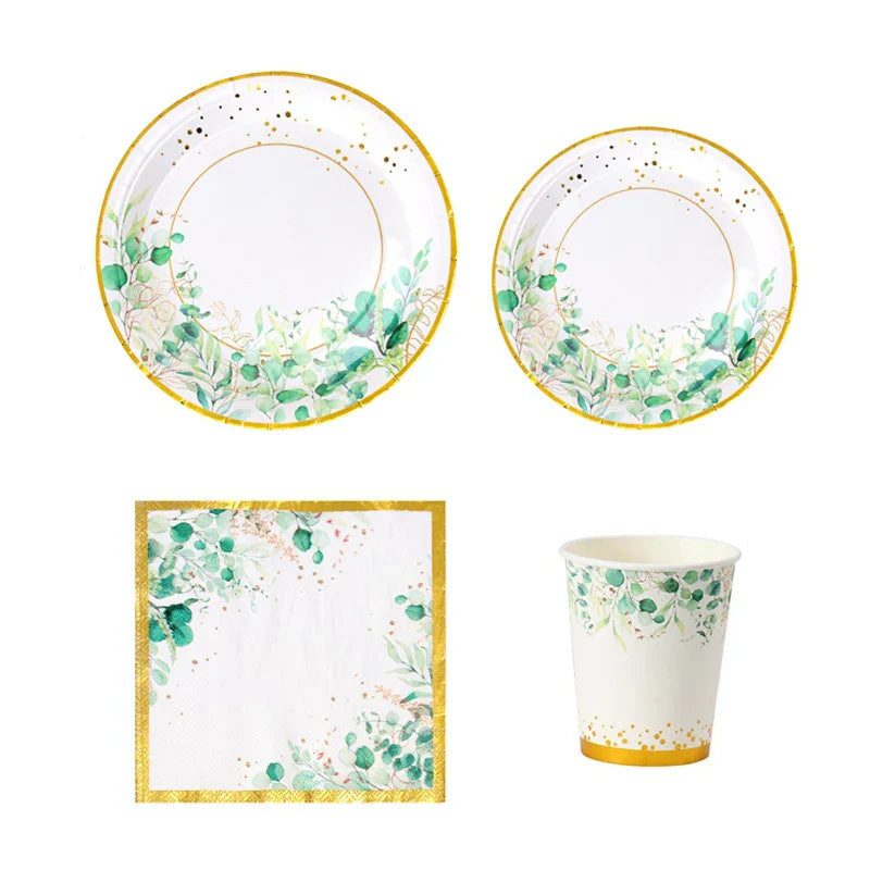 Tropic Greenery Party Paper Plates