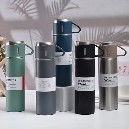 500ML Stainless Steel Vacuum Flask Set