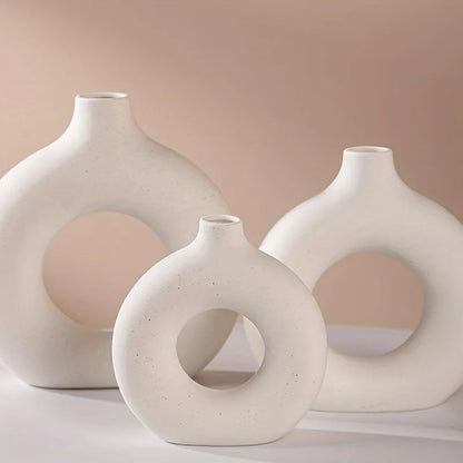 Modern Ceramic Donut Vase