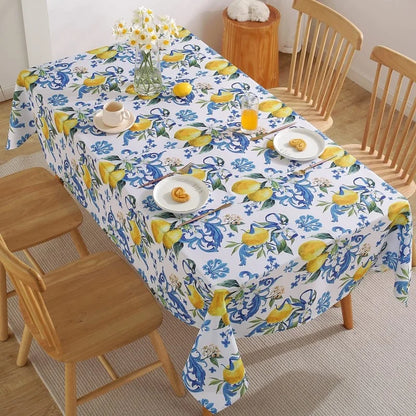 Lemon Print Kitchen Tablecloth