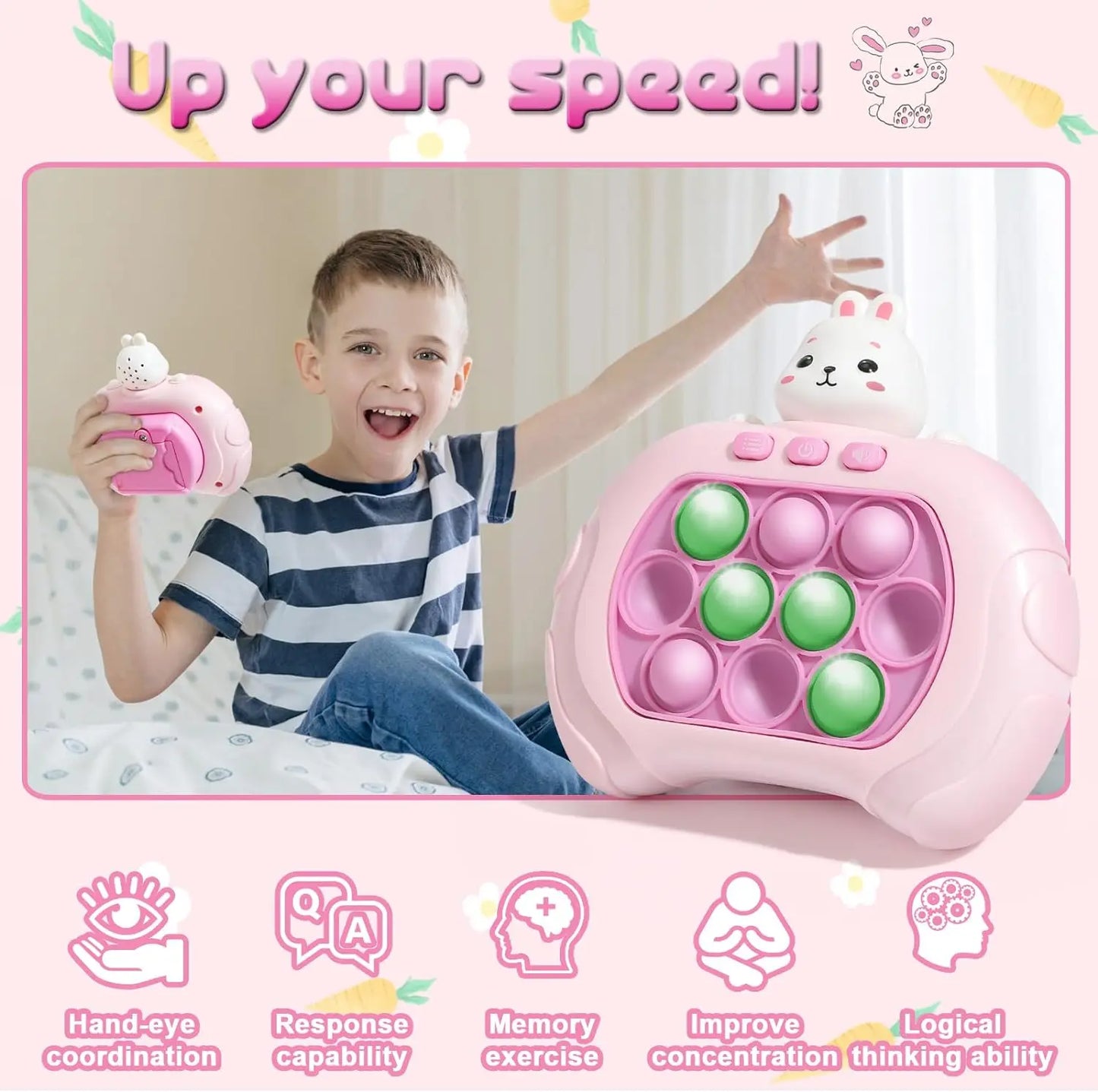 Kids Quick Push Bubble Game Toy - Fun & Anti-Stress