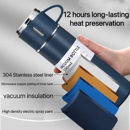 500ML Stainless Steel Vacuum Flask Set