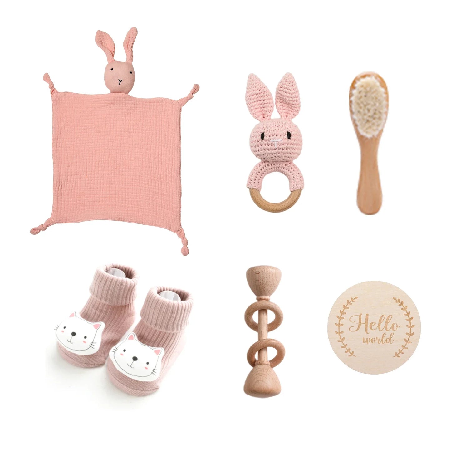 7pc Newborn Bath Toy Set