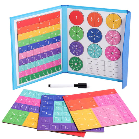 Children Magnetic Fraction Learning Math Toy