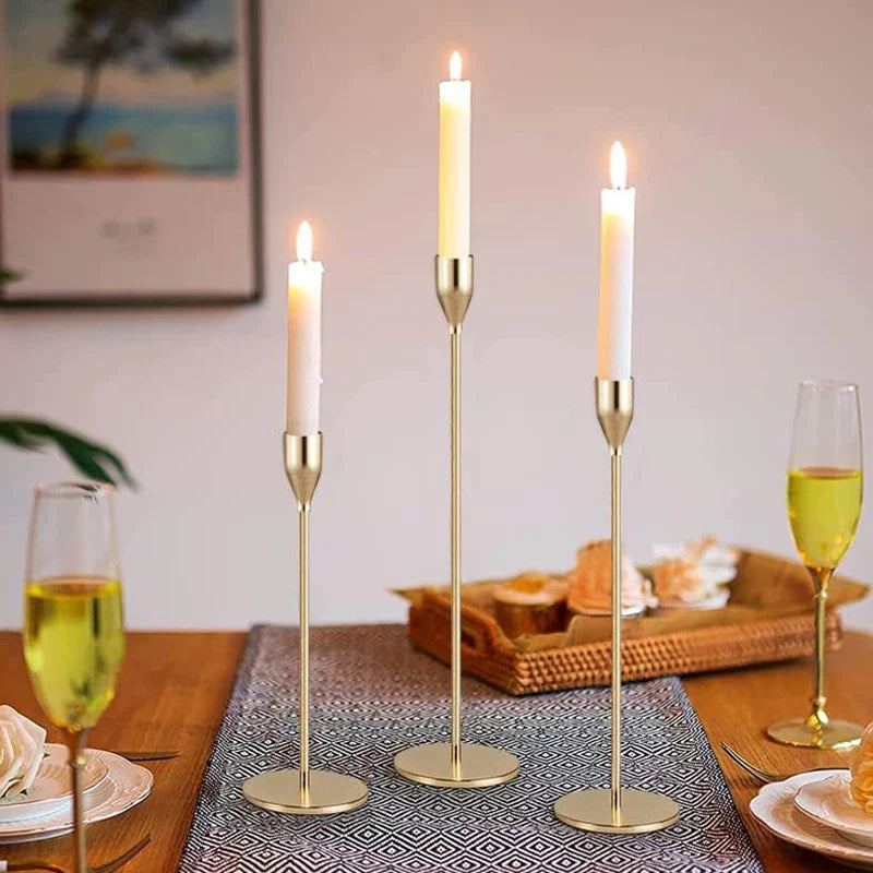 European Style Metal Candle Holders Set