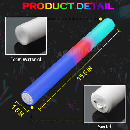 LED Foam Glow Sticks - Colorful Party Supplies