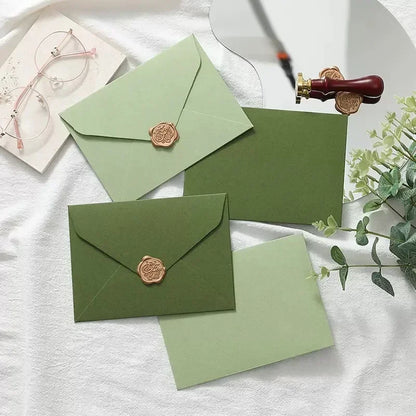 5pcs Kawaii Green Envelopes Pack