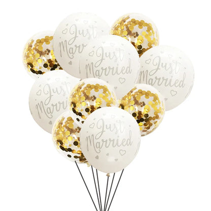 Just Married Confetti Balloon Set