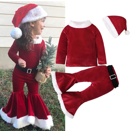 Girls Santa Claus Costume Set