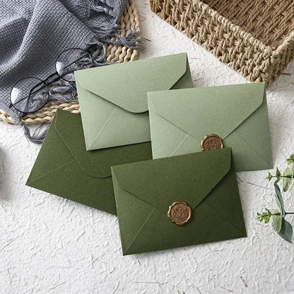 5pcs Kawaii Green Envelopes Pack