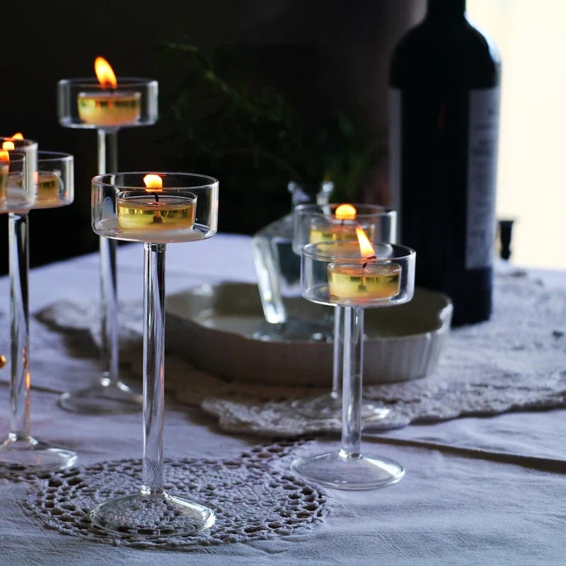 Crystal Tealight Candle Holders Set