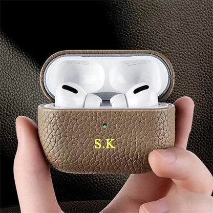 Luxury Gold Initials Earphone Case