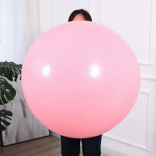 36-inch Gold White Pink Latex Balloons