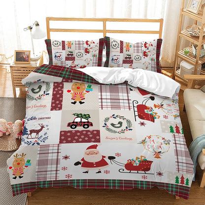 Luxury Christmas Bedding Set - Kids Cartoon Theme