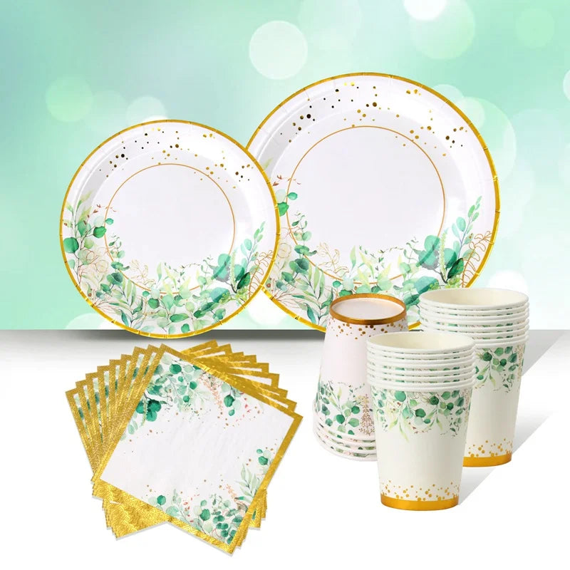 Tropic Greenery Party Paper Plates