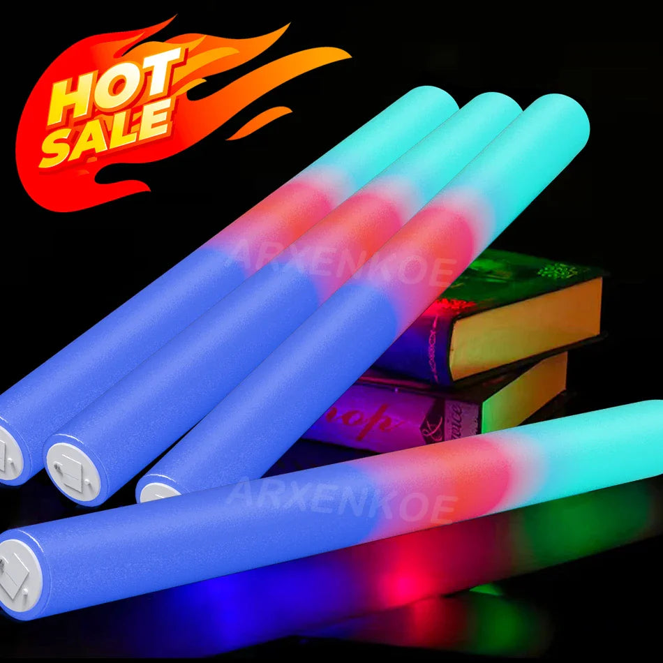 LED Foam Glow Sticks - Colorful Party Supplies