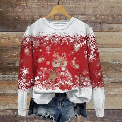 Funny Print Christmas Sweater for Ladies